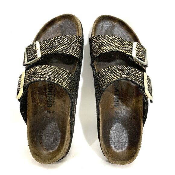BIRKENSTOCK Arizona Birko-Flor Shiny Python Sandals Women’s Size 40 (US 9-9.5) - Picture 11 of 16